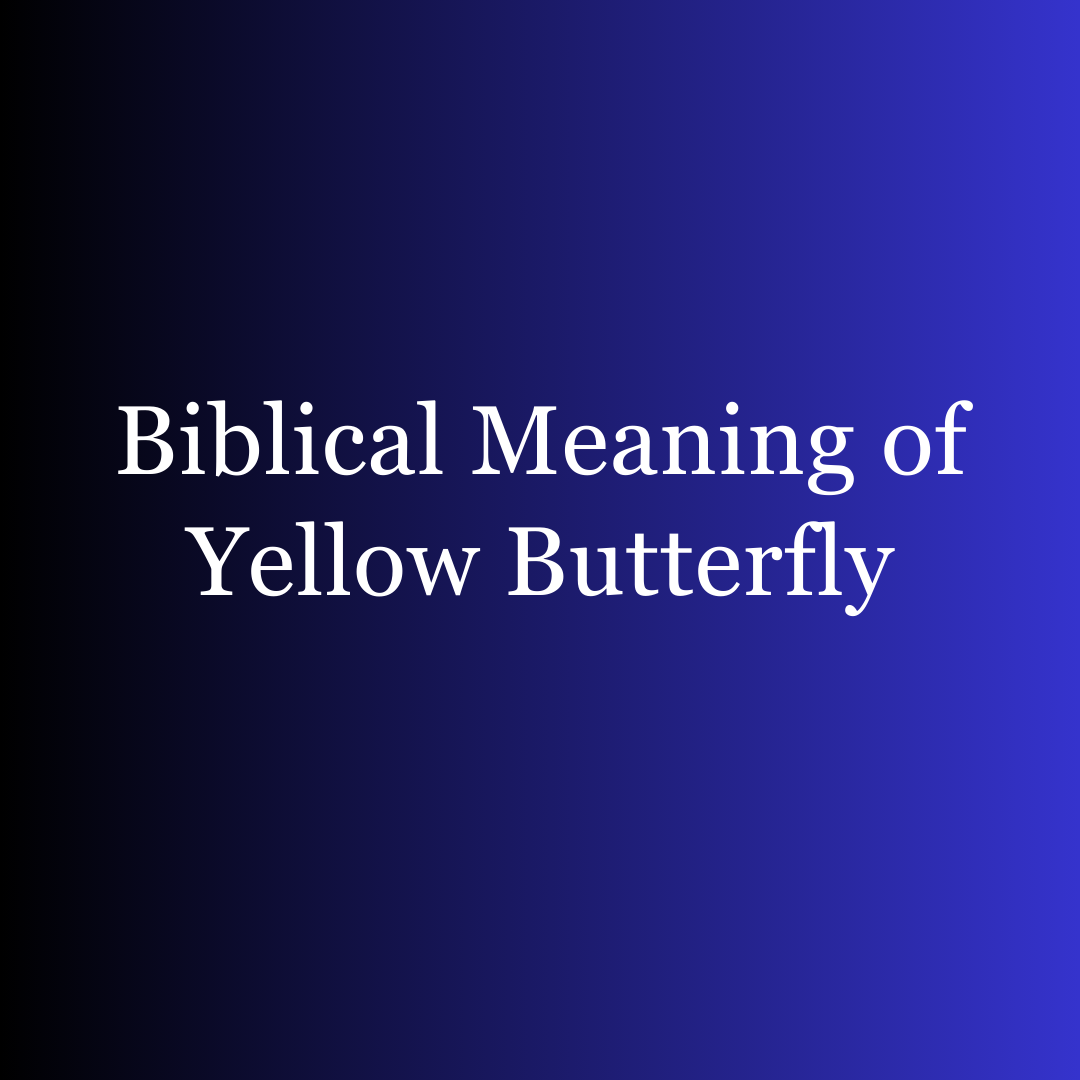 Biblical Meaning of Yellow Butterfly